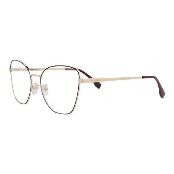 Fendi Womens Cat Eye Gold Gold Transparent Fashion Designer Eyewear - Picture 1 of 4